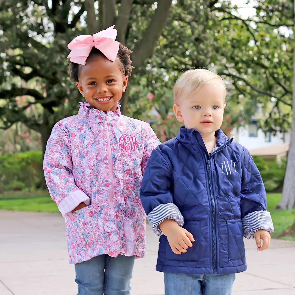 Flowers in Paris Quilted Ruffle Coat