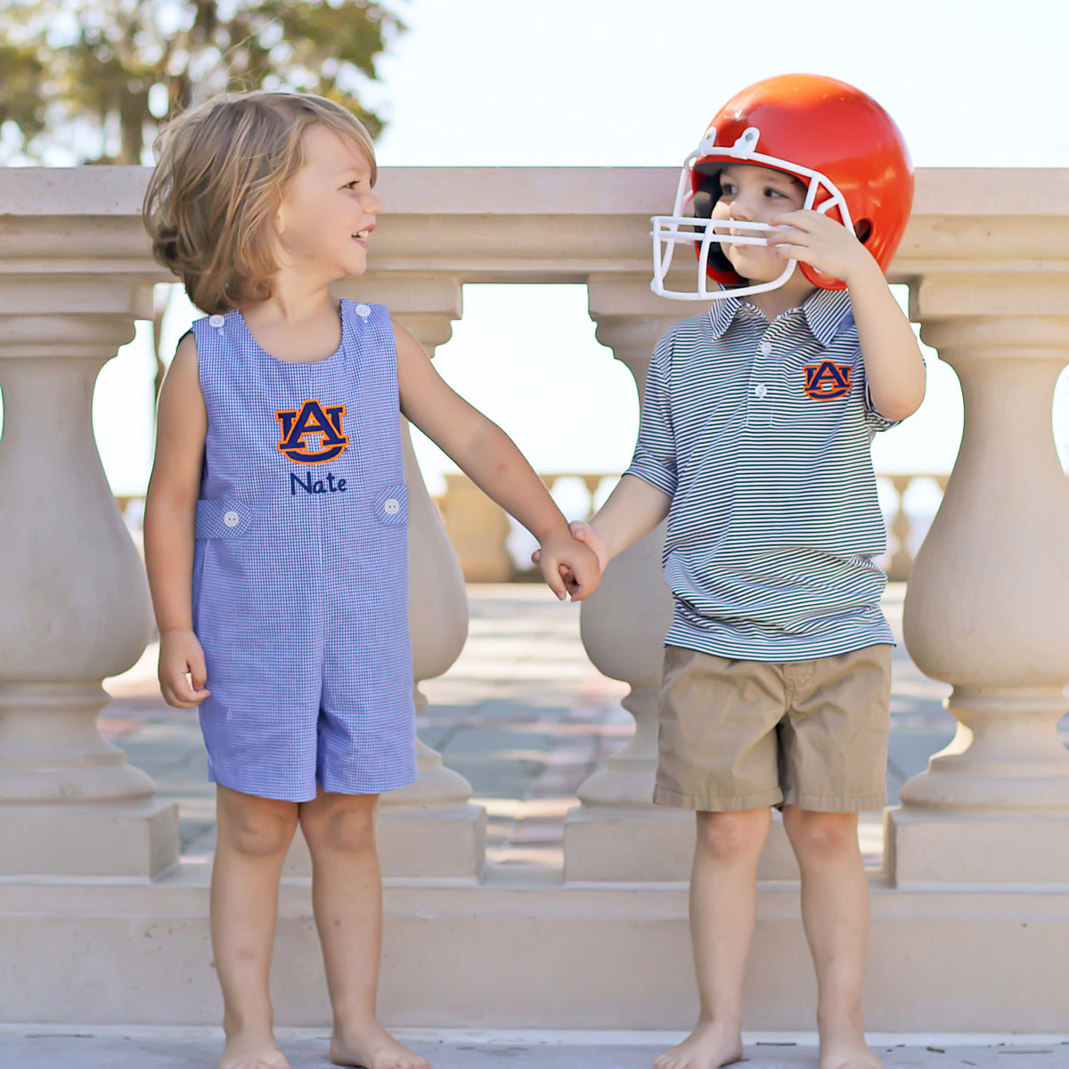 Auburn Embroidered Navy Jon Jon