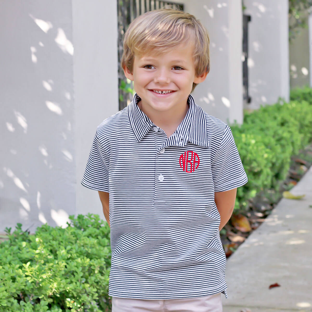 Black Stripe Polo