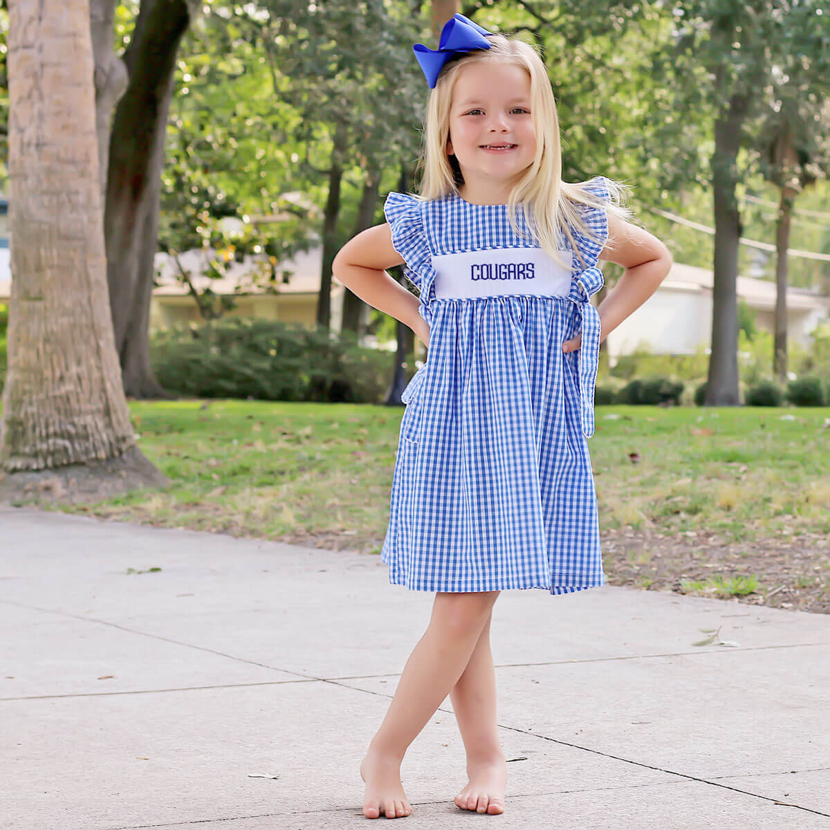 Royal Blue Gingham Avery Dress