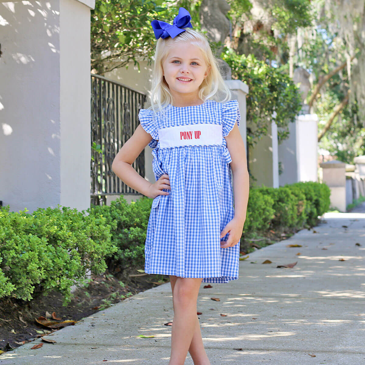 Royal Blue Gingham Avery Dress