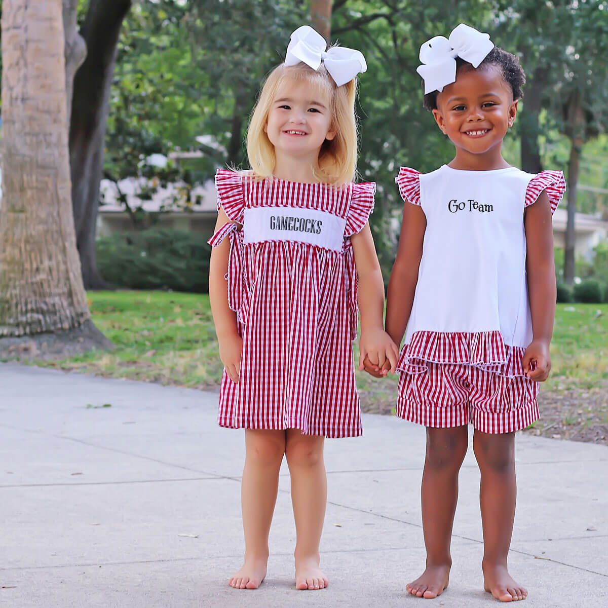 Maroon Gingham Tie Back Short Set