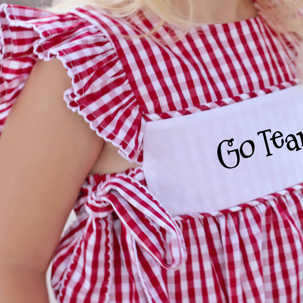 Maroon Gingham Avery Dress