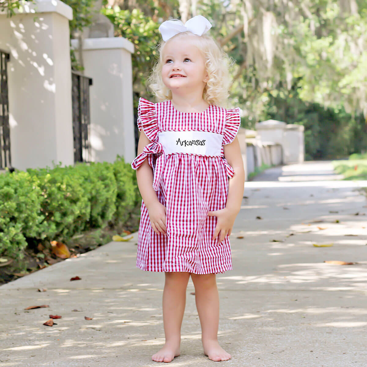 Maroon Gingham Avery Dress