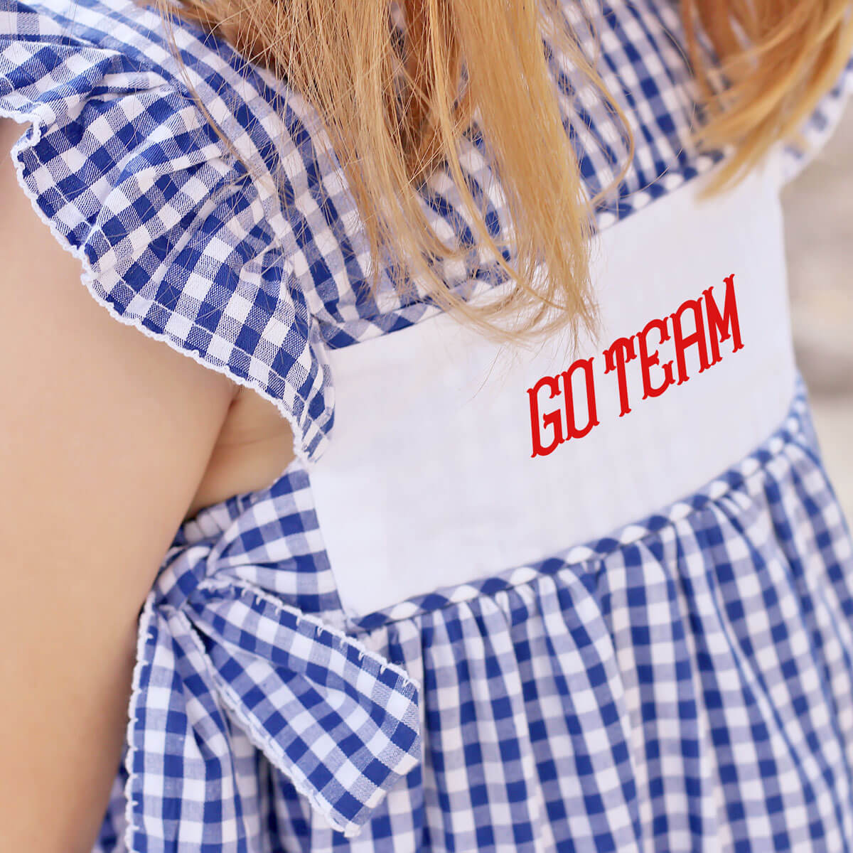 Navy Blue Gingham Avery Dress