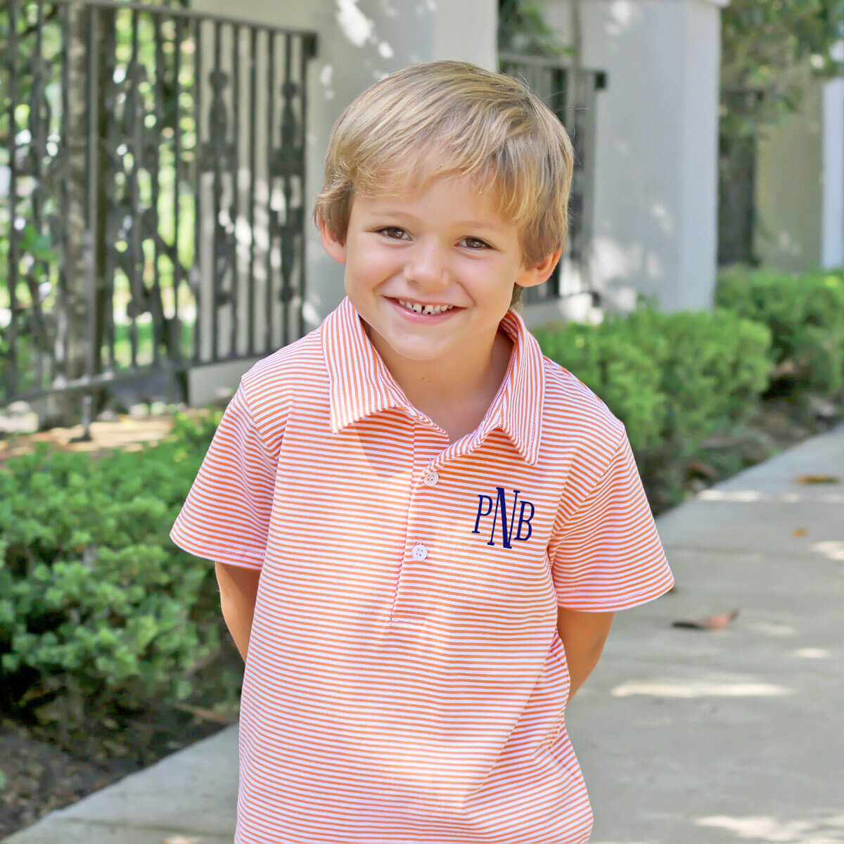 Orange Stripe Polo