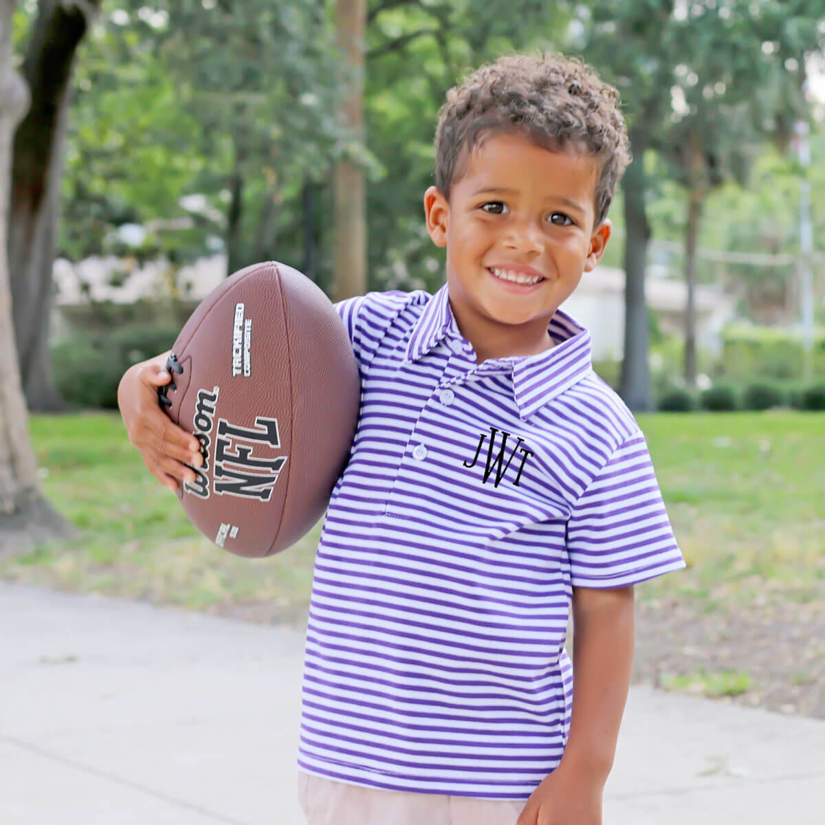 Purple Stripe Polo