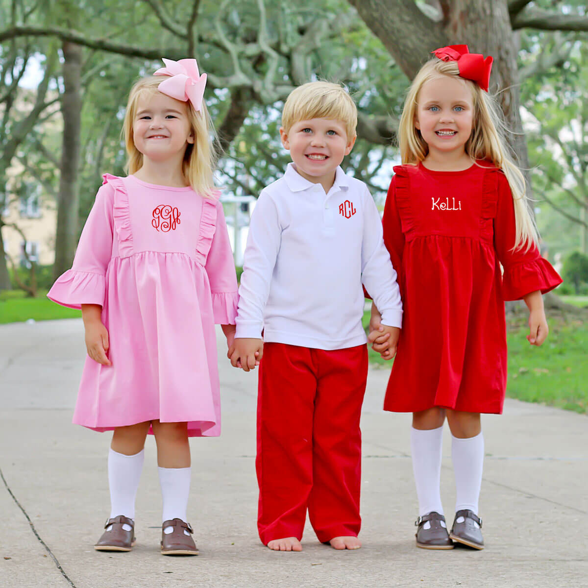 Red Corduroy Olivia Dress