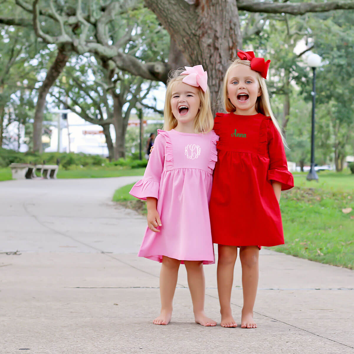 Red Corduroy Olivia Dress