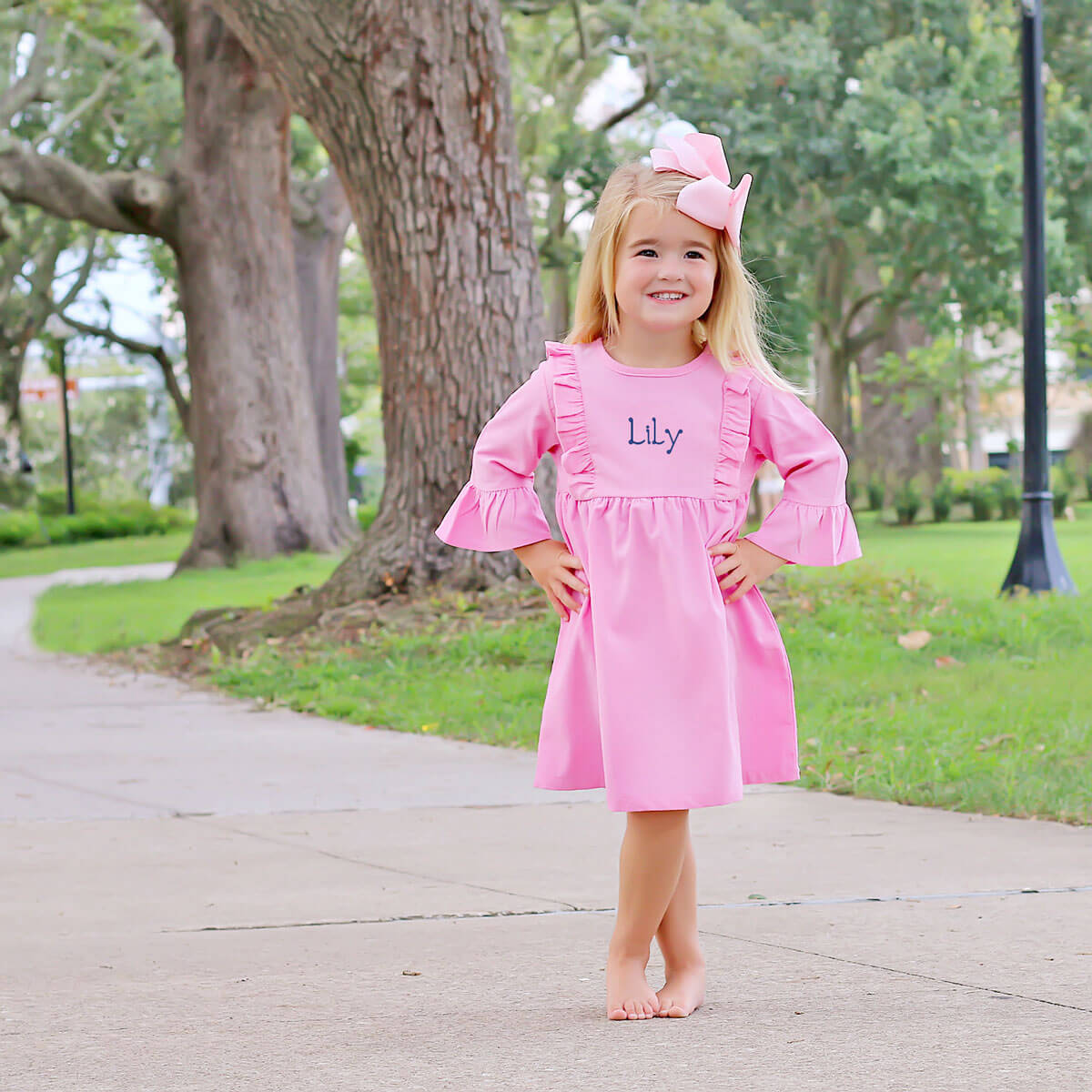 Pink Corduroy Olivia Dress