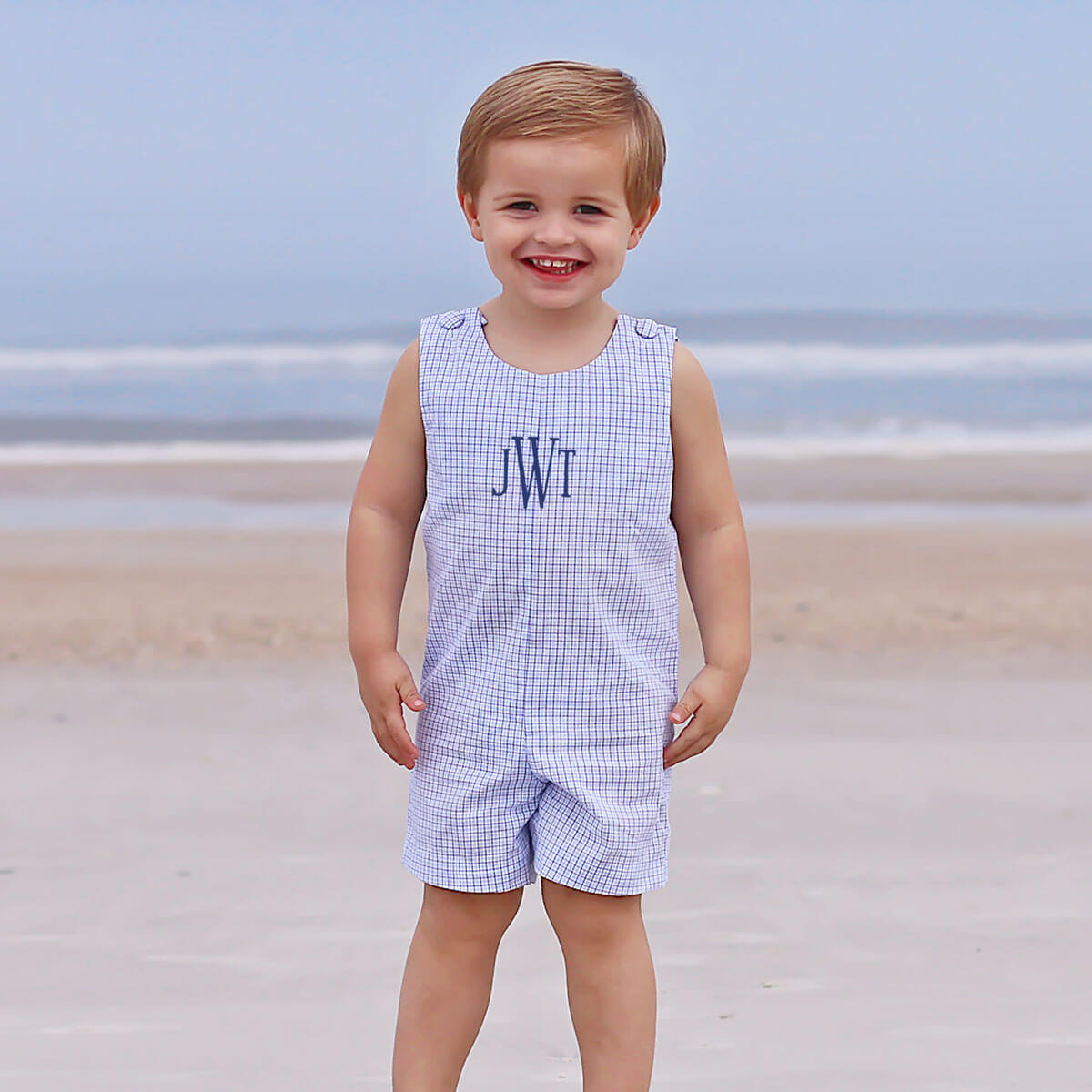 Light Blue Plaid Jon Jon