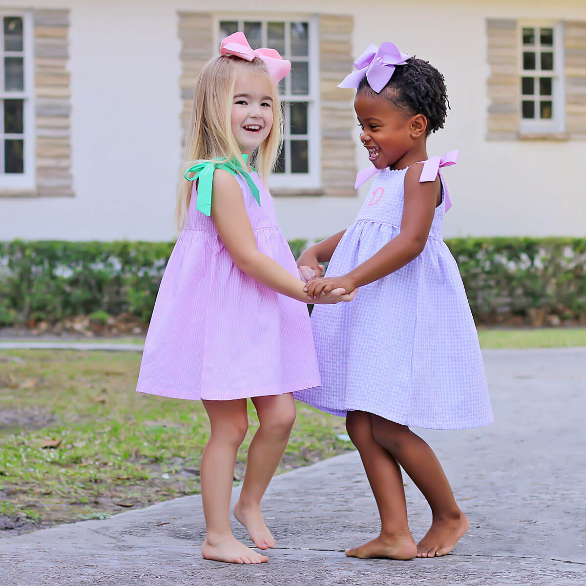 Purple Gingham Aubree Dress