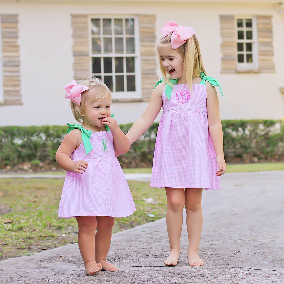 Pink Gingham Aubree Bubble