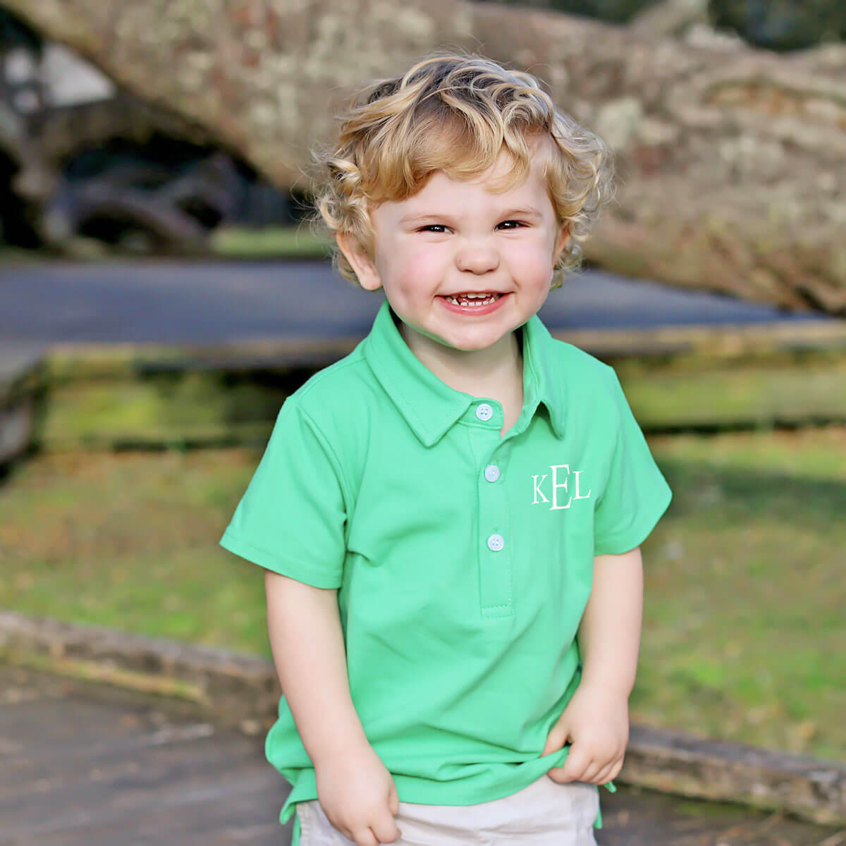 Solid Pique Polo Shirt Green