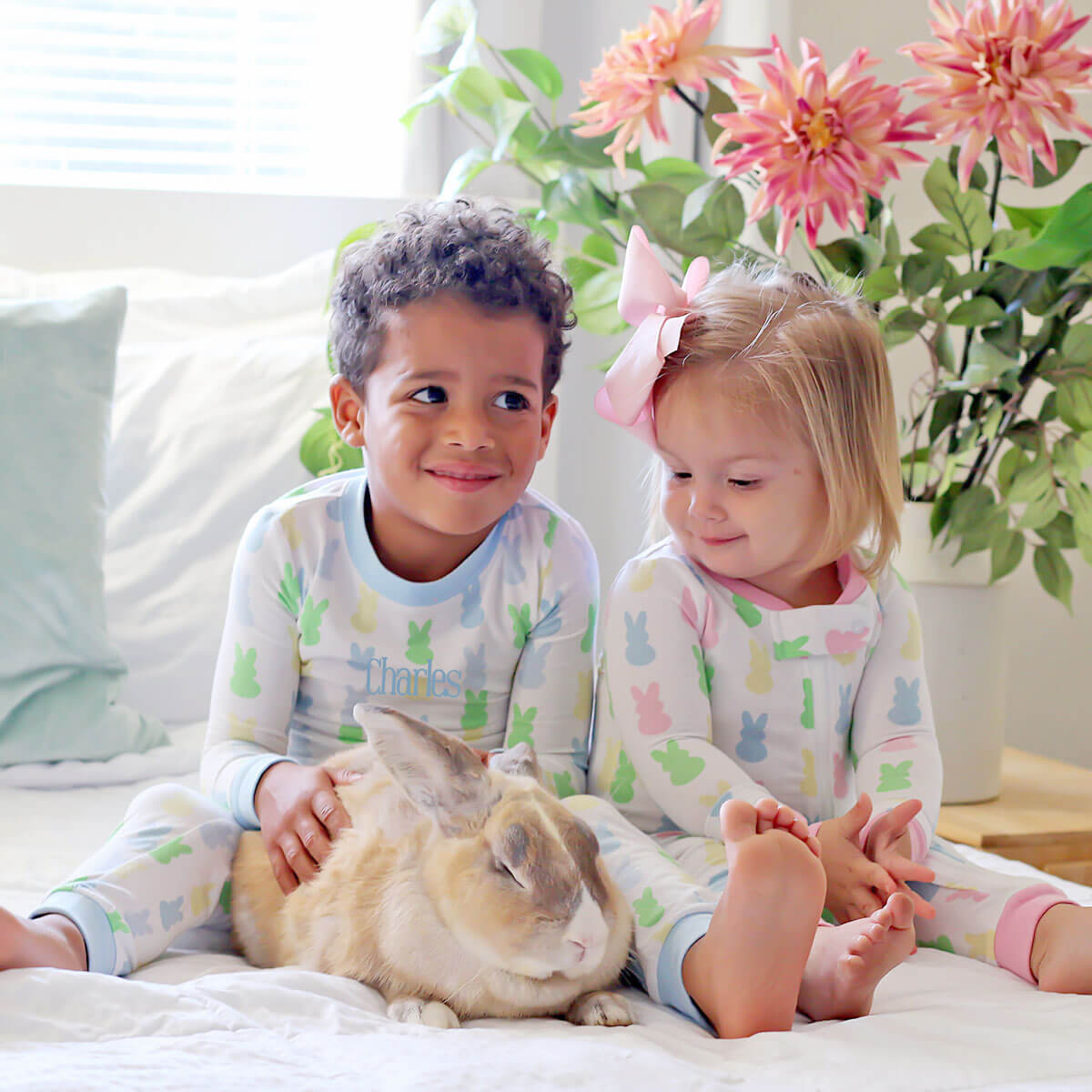 Colorful Peeps Blue Pajamas