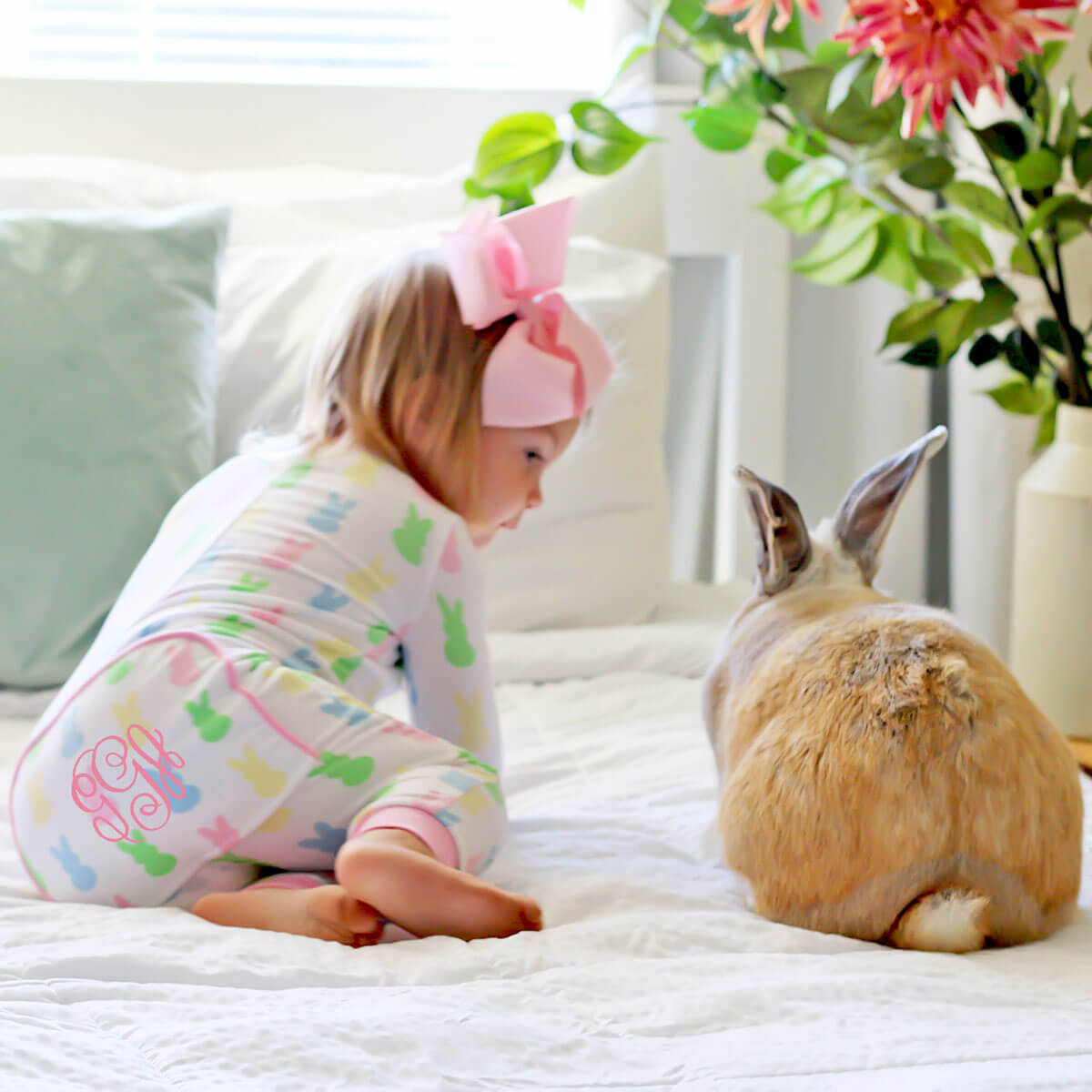 Colorful Peeps Pink Zip Sleeper