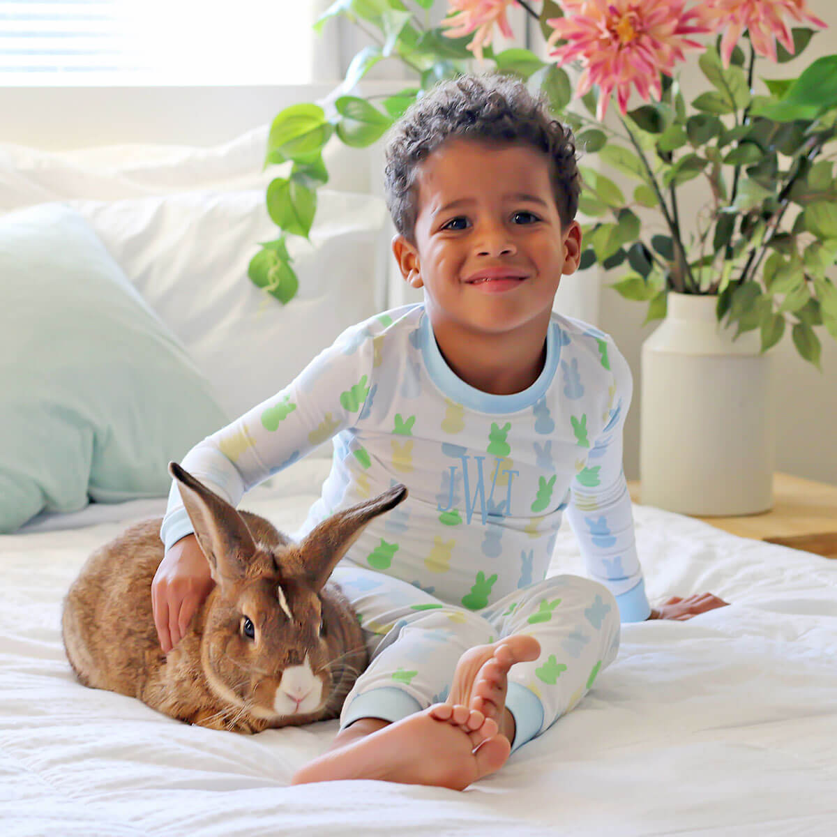 Colorful Peeps Blue Pajamas