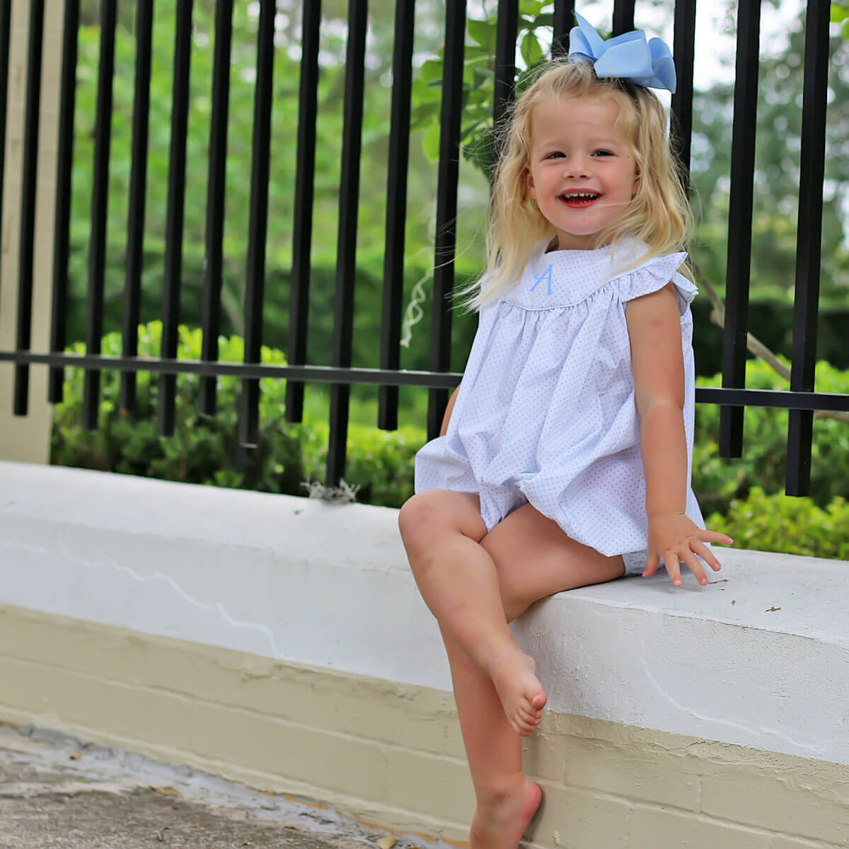 Light Blue Polka Dot Lucy Bubble