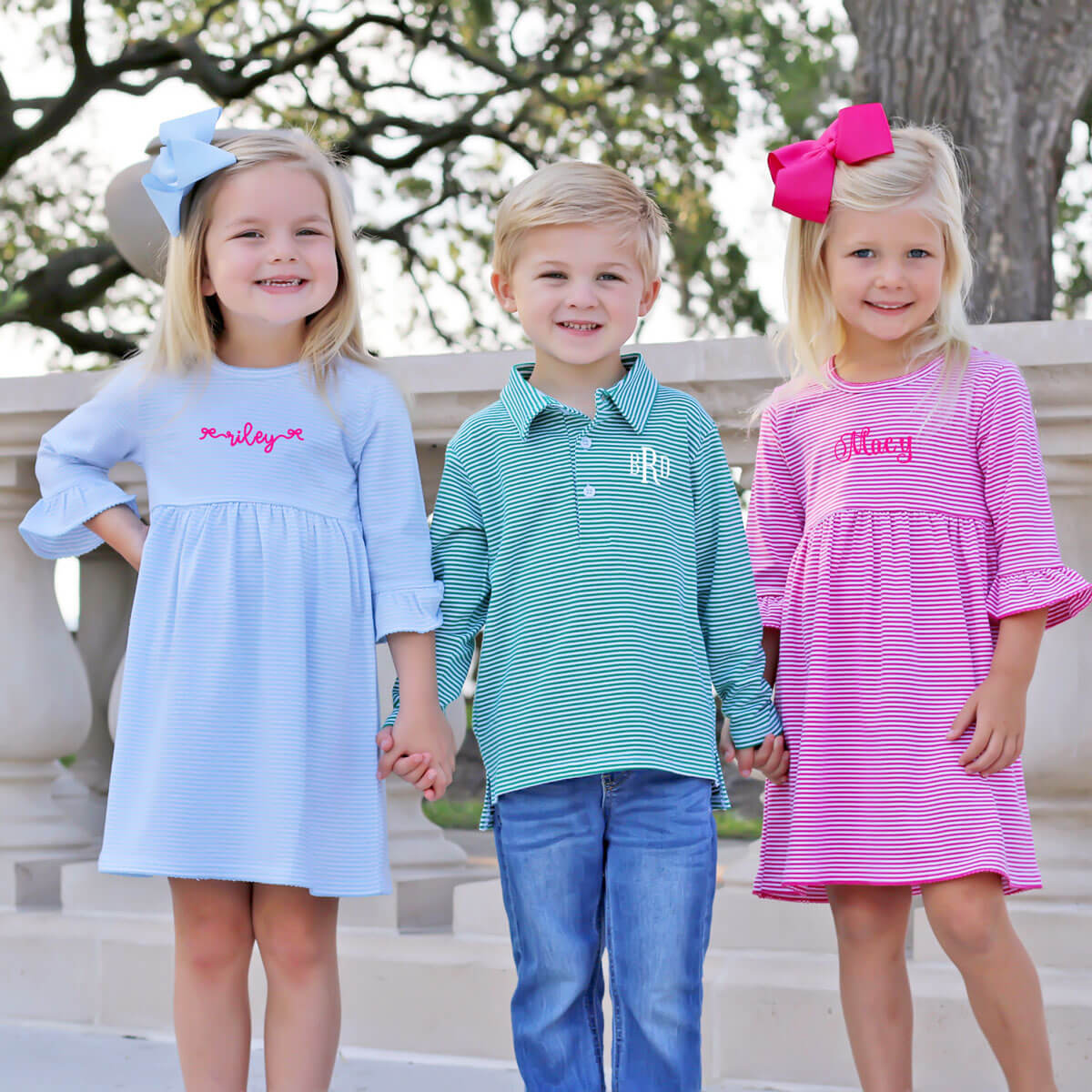 Blue Stripe Sophia Dress