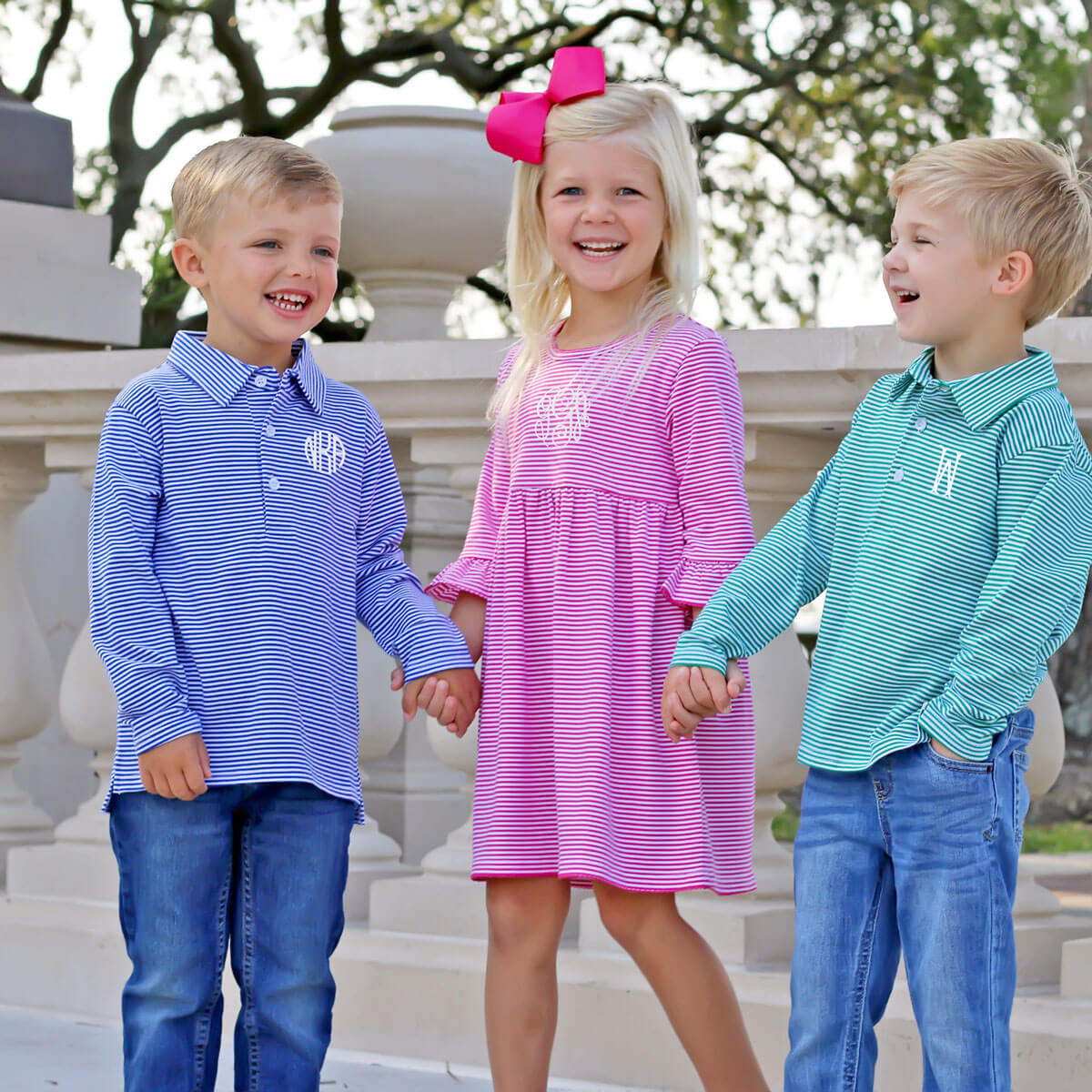 Hot Pink Stripe Sophia Dress