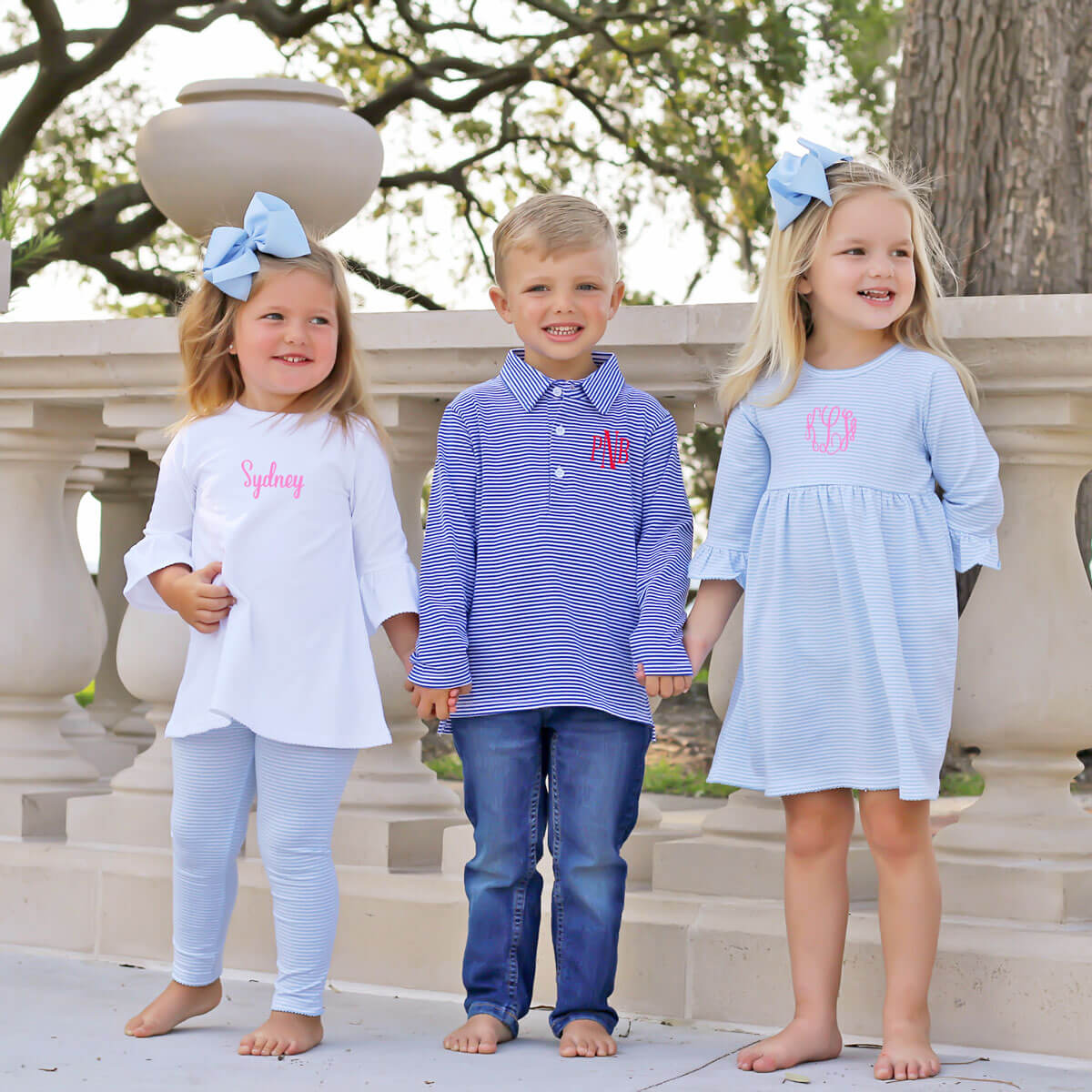 Blue Stripe Sophia Dress