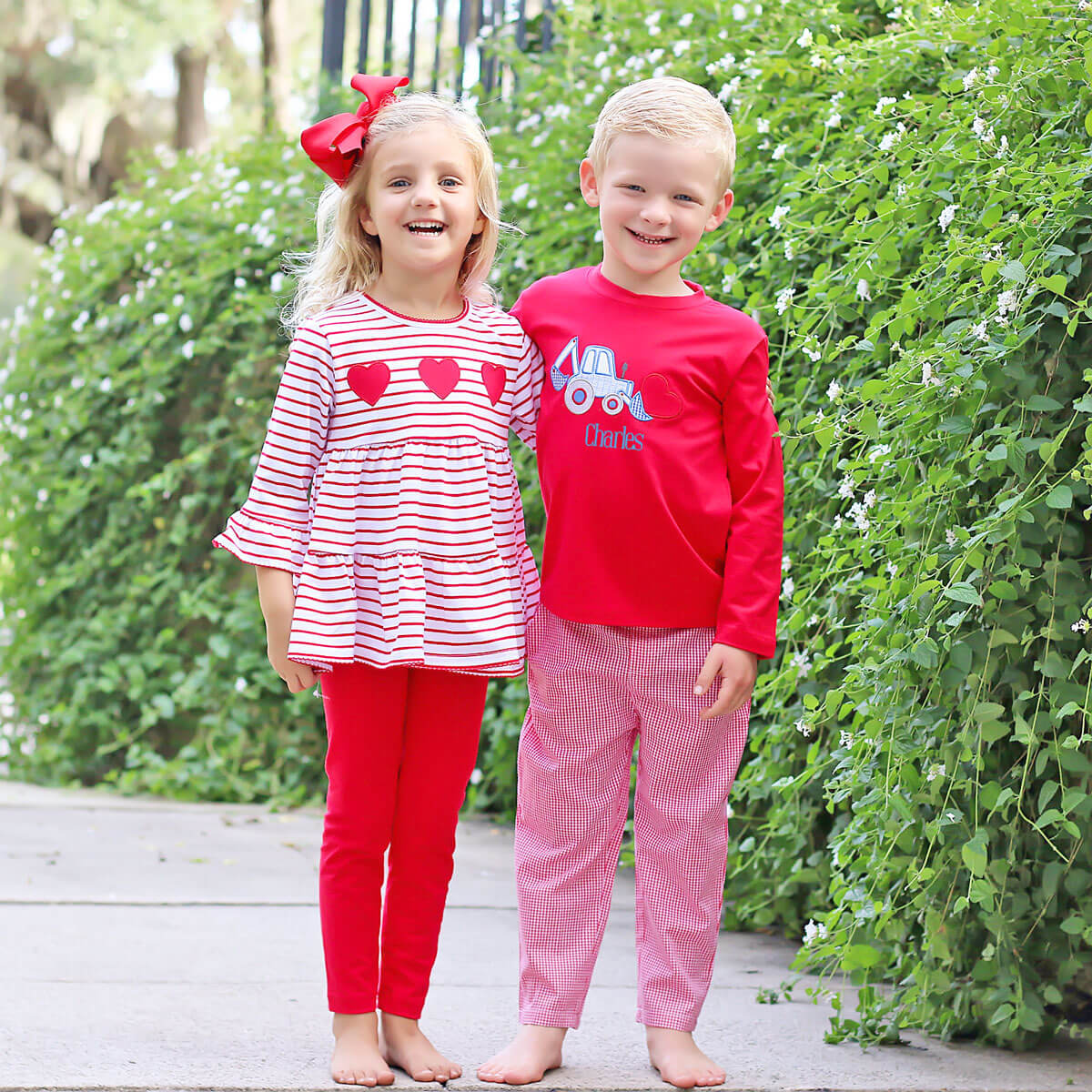 Sweet Valentine Red Stripe Callie Legging Set