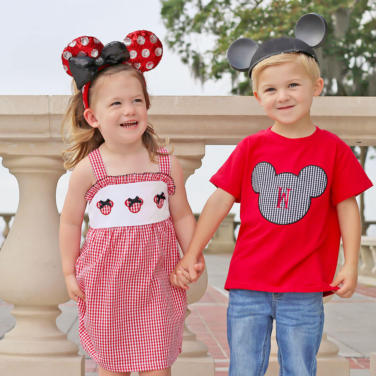 Mouse Ears Red Gingham Cara Dress
