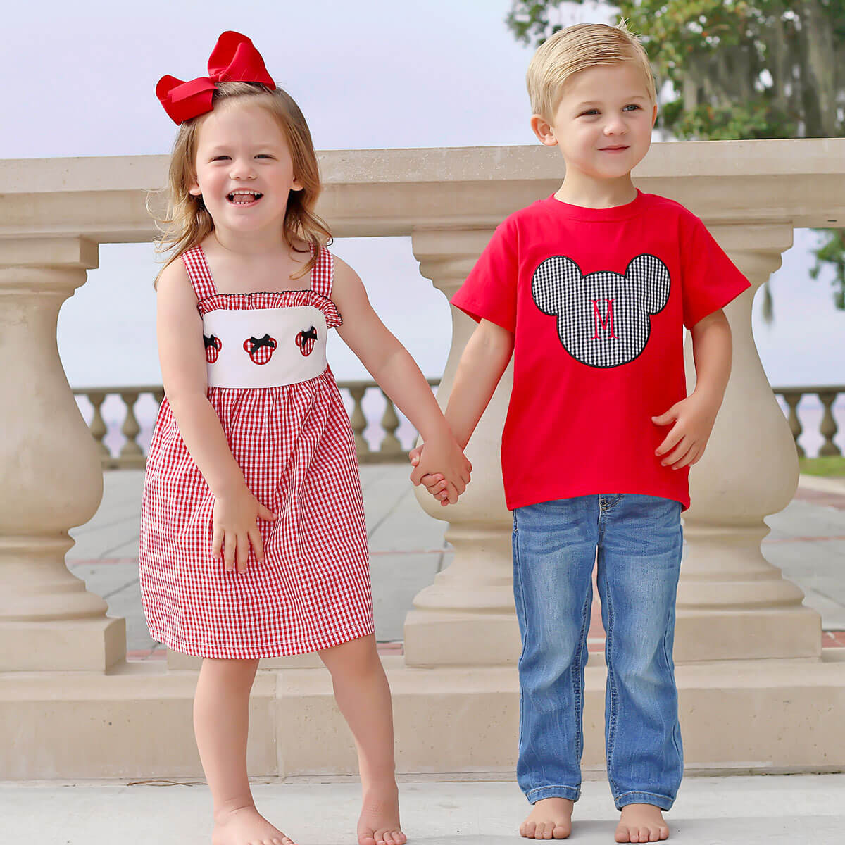 Mouse Ears Red Gingham Cara Dress