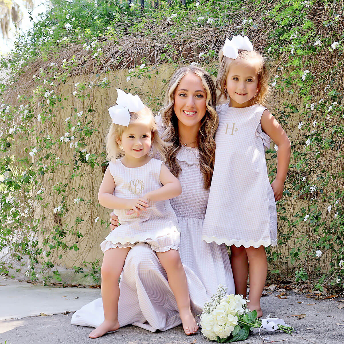 Tan Gingham Eleanor Dress