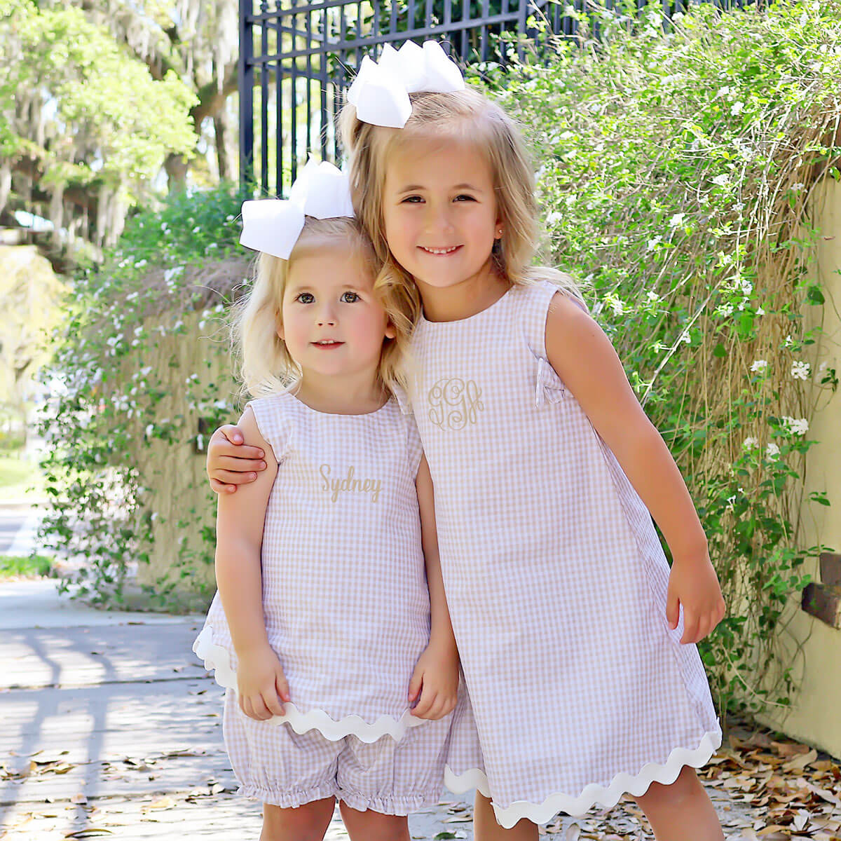 Tan Gingham Eleanor Dress