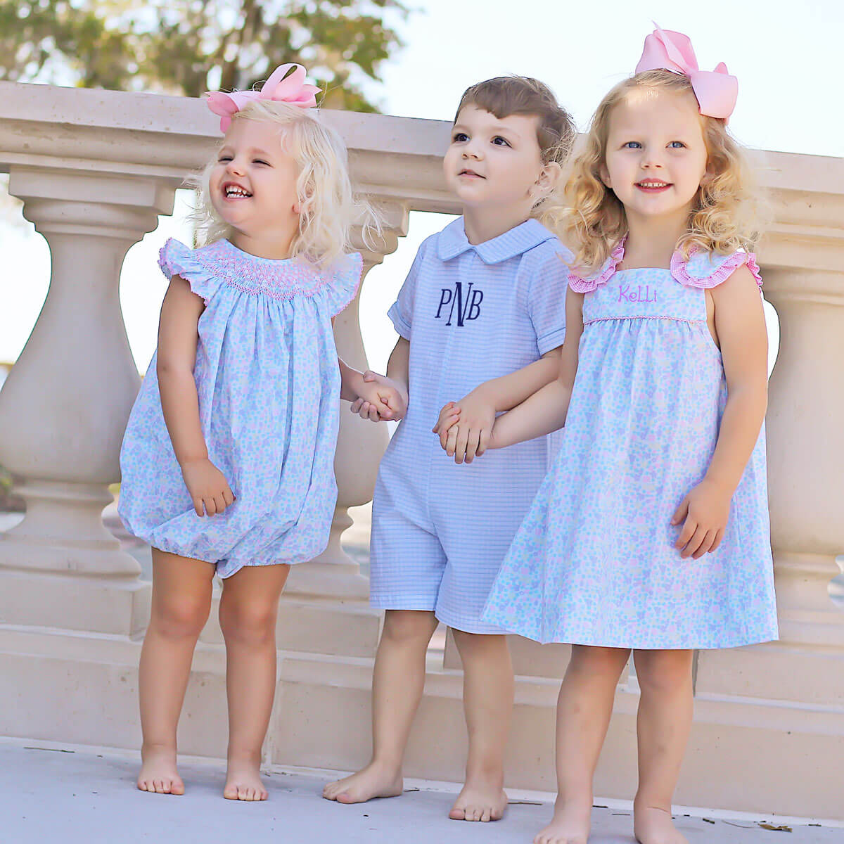 Light Blue Windowpane Collared Jon Jon