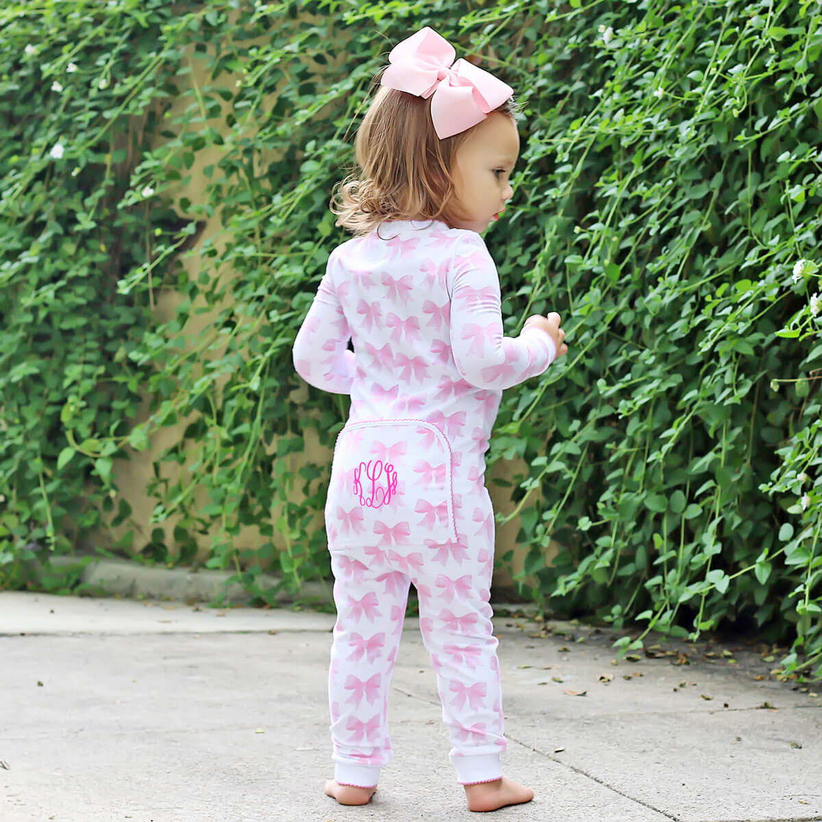 Pink Bow Zip Sleeper