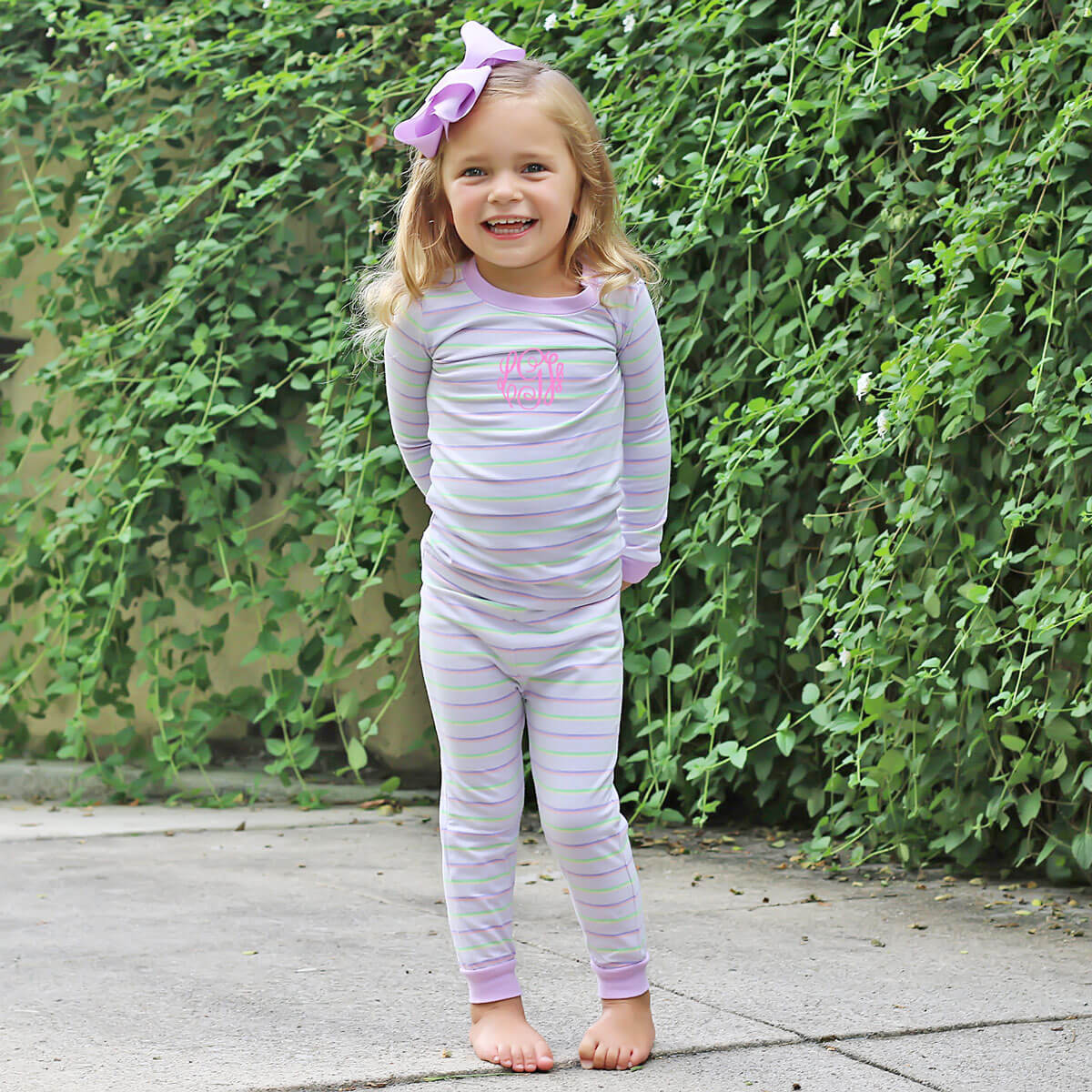 Lavender Multi Stripe Pajamas