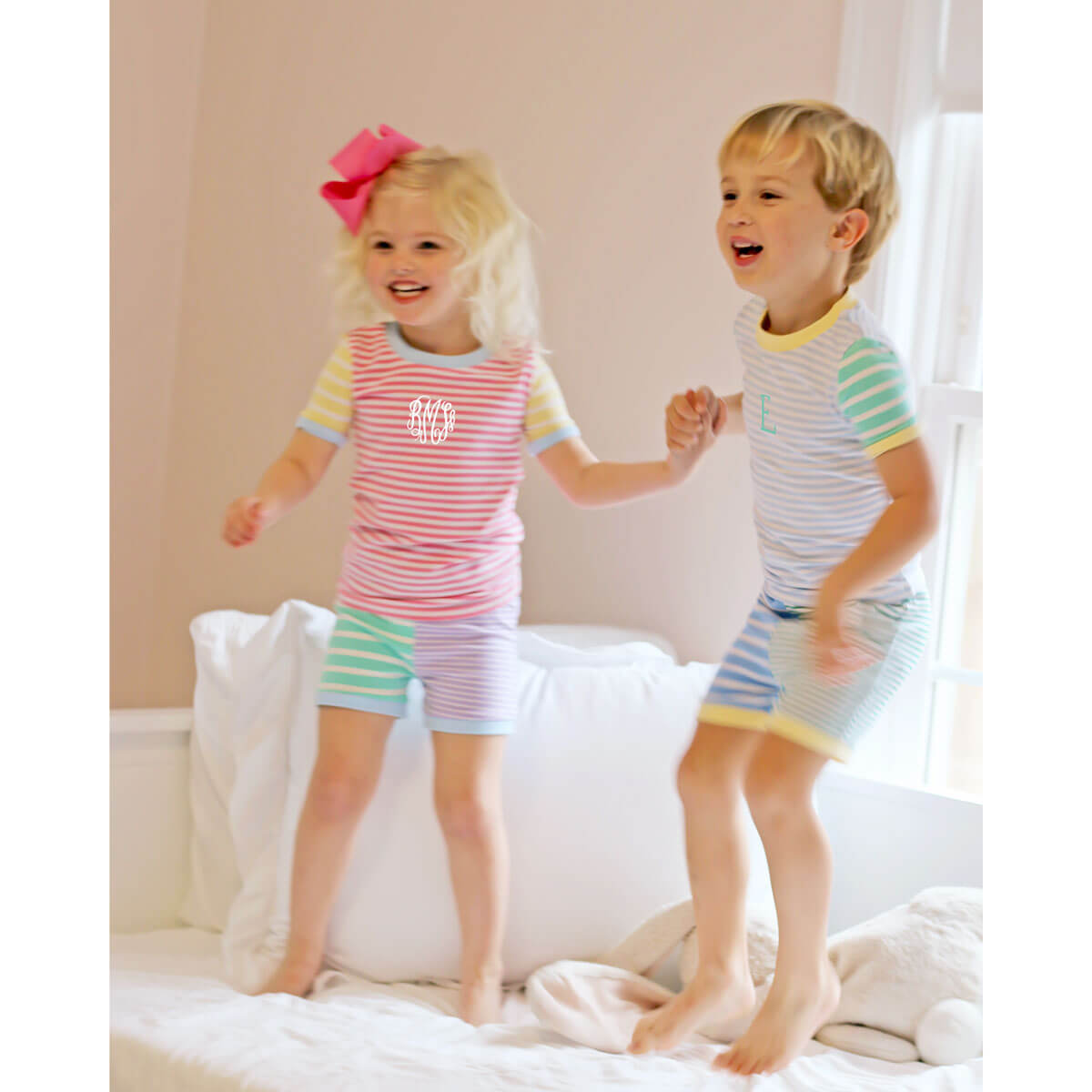 Colorblock Girl Short Pajamas