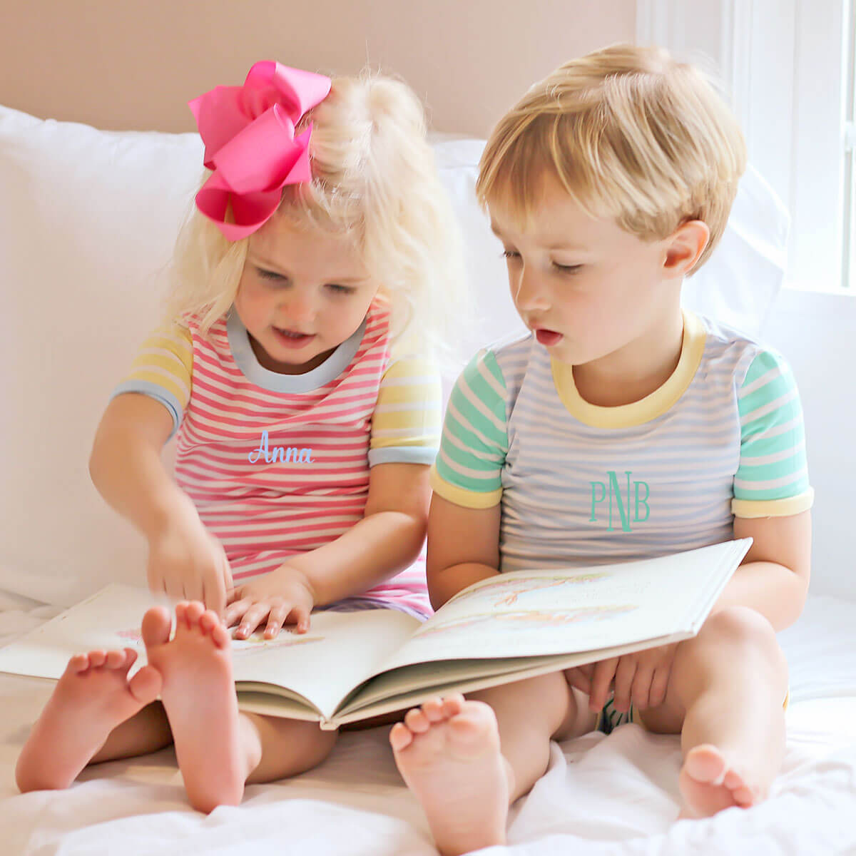 Colorblock Girl Short Pajamas