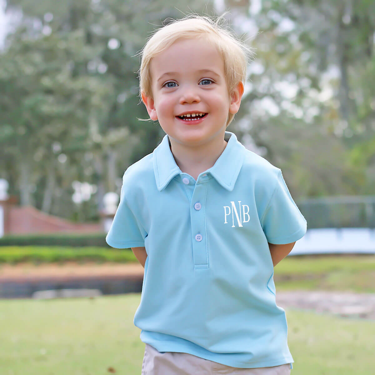 Solid Pique Polo Shirt Blue