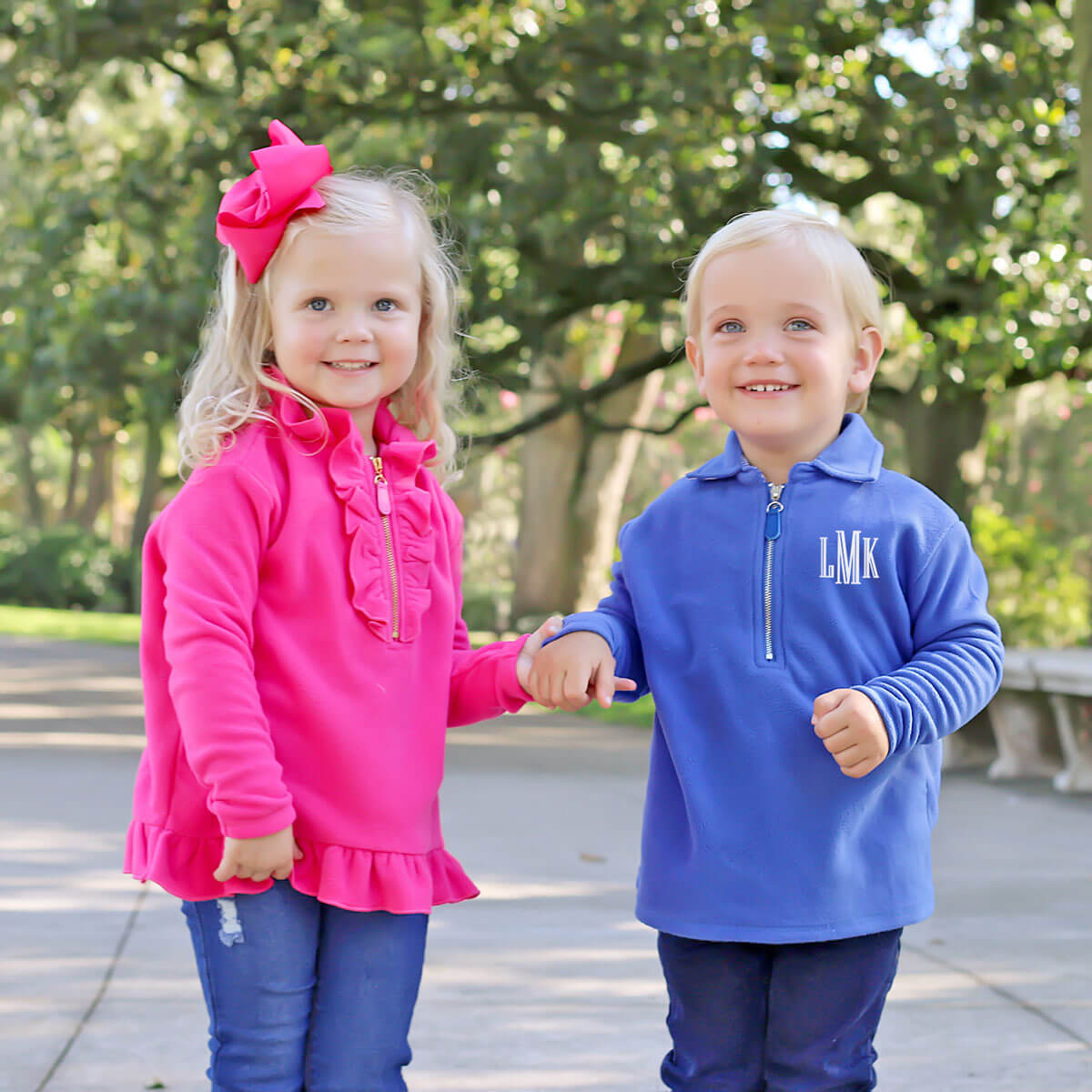 Pink Half Zip Ruffle Fleece Jacket