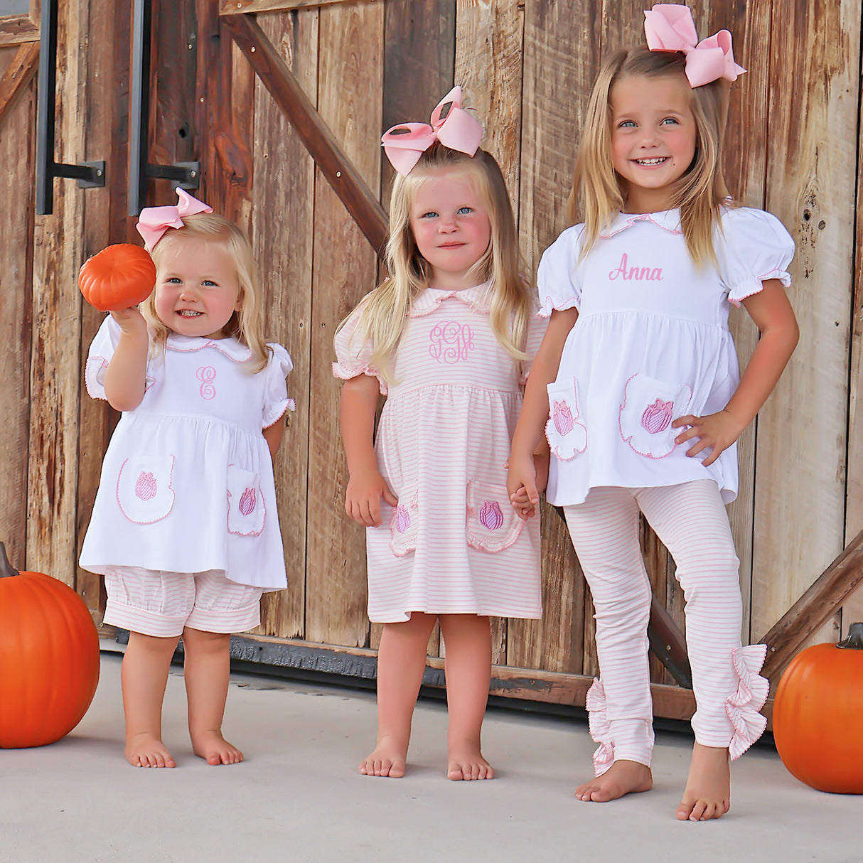 Cute as a Pumpkin Pink Stripe Caroline Legging Set