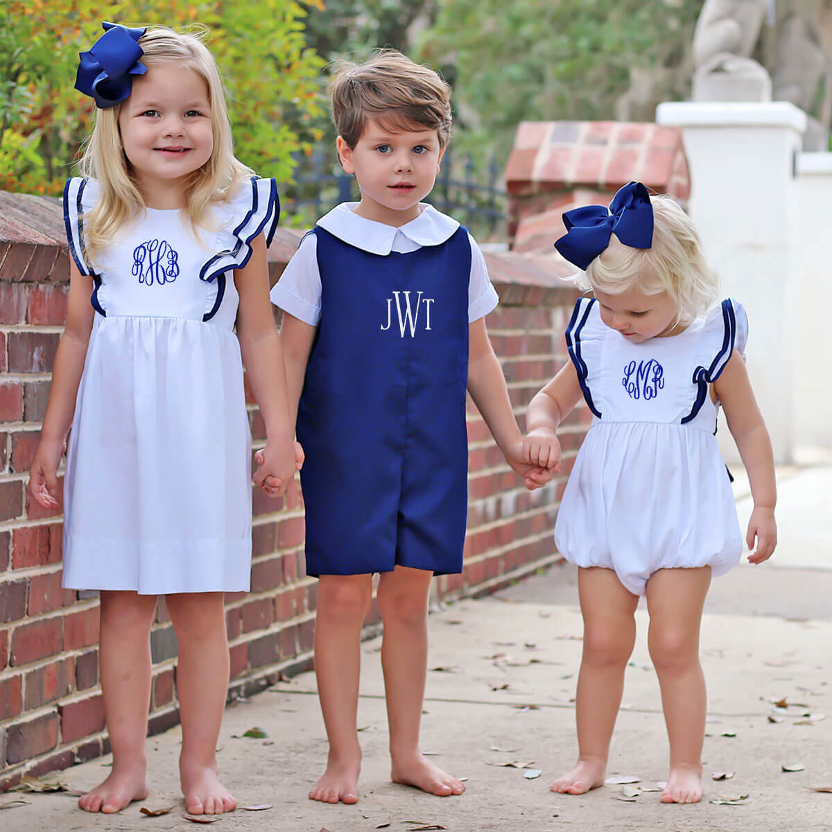 White & Royal Blue Alice Dress