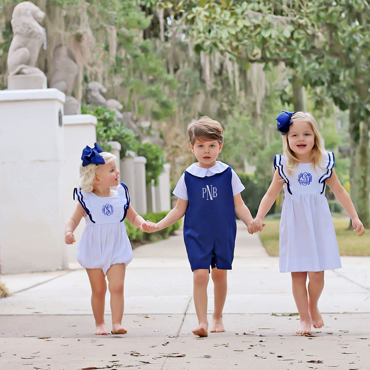 White & Royal Blue Alice Bubble