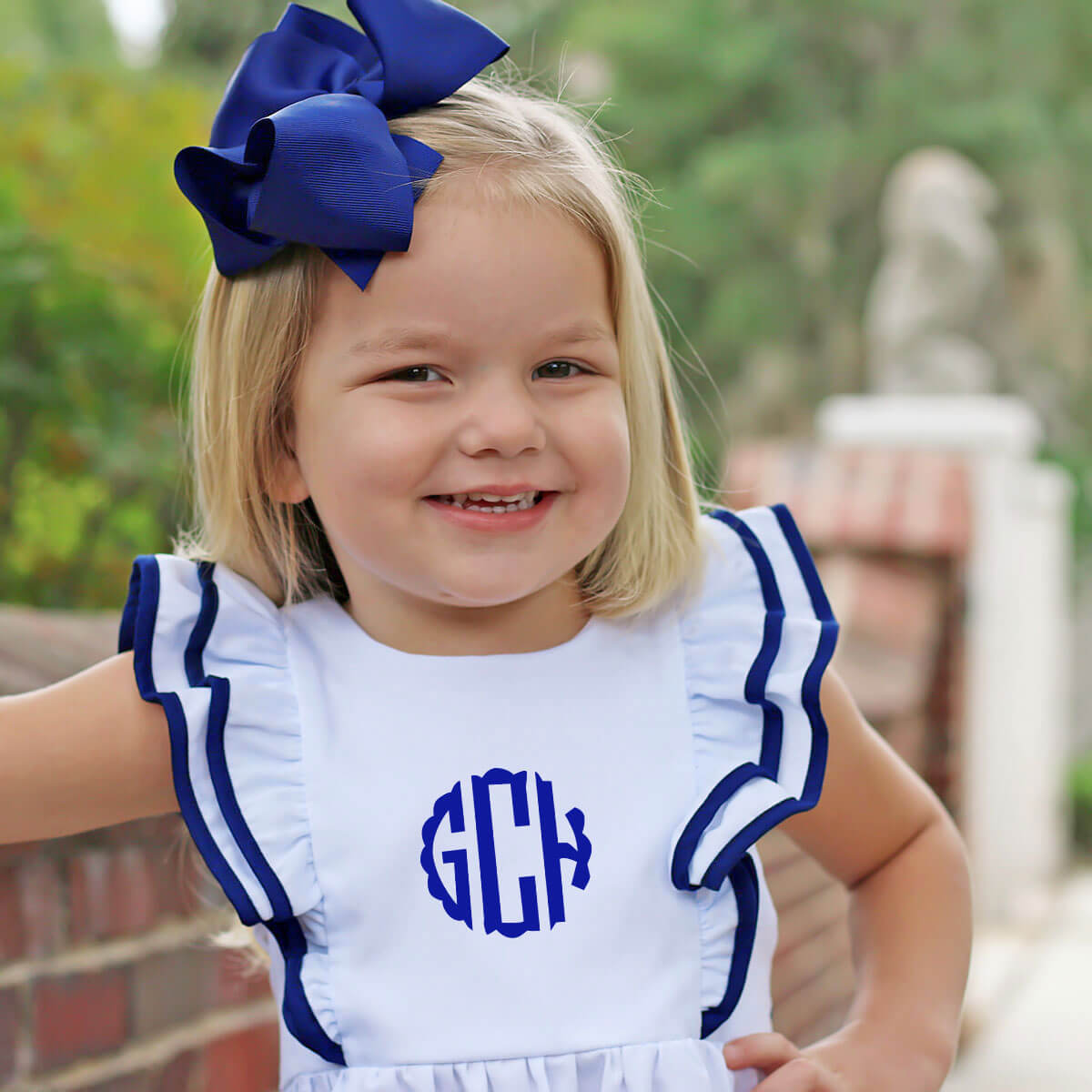 White & Royal Blue Alice Dress