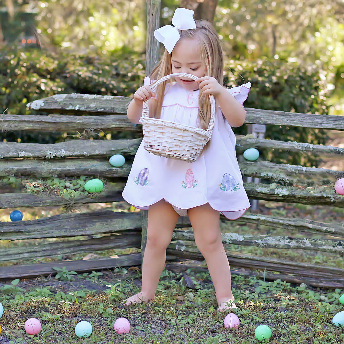 Precious Easter Eggs White Amelia Skirt Bubble