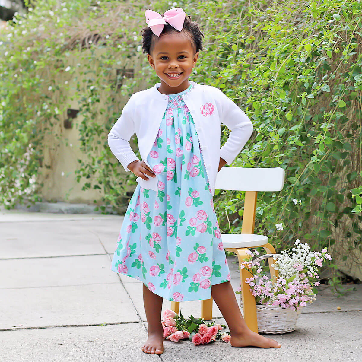 Rose Arbor Smocked Bishop Dress