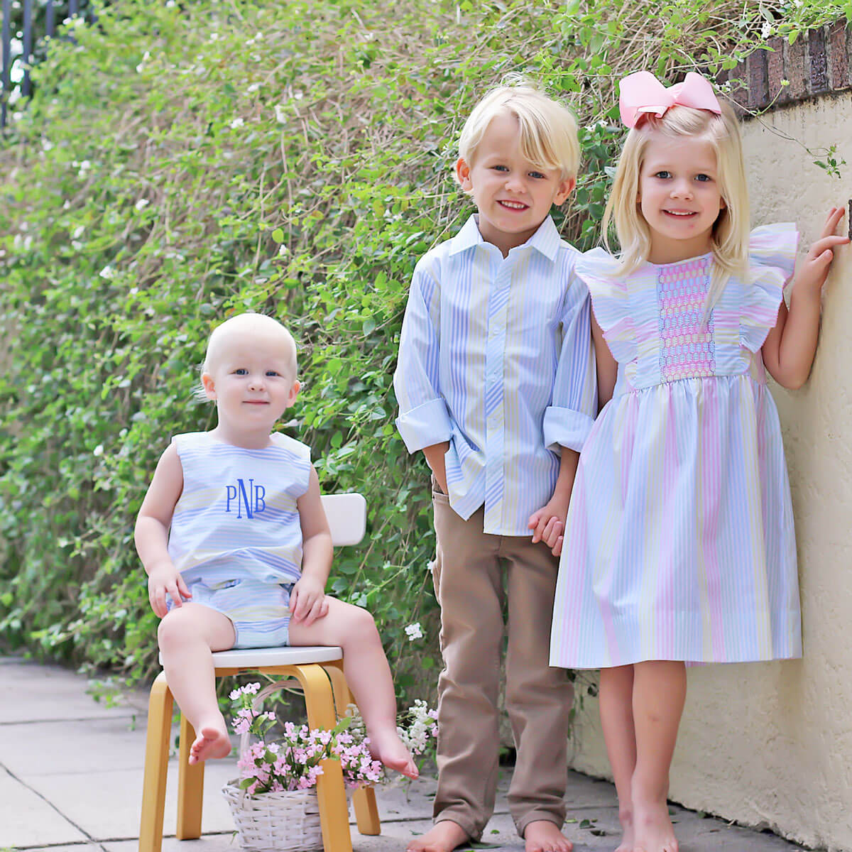 Spring Love Stripe Smocked Rachel Dress