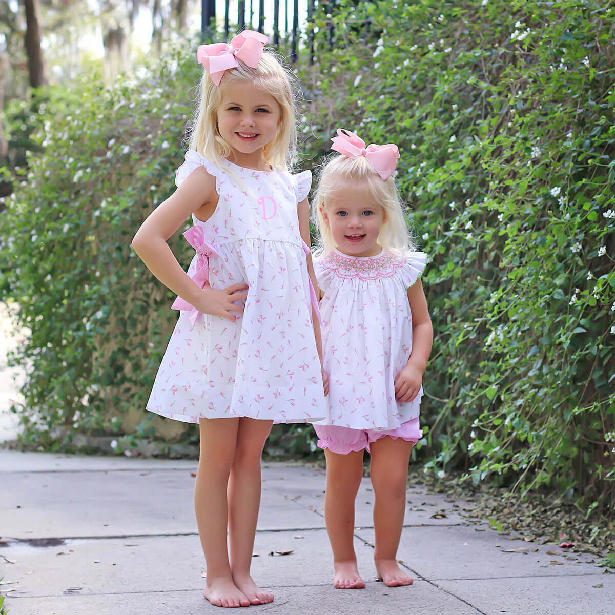 Spring Tulips Smocked Bloomer Set