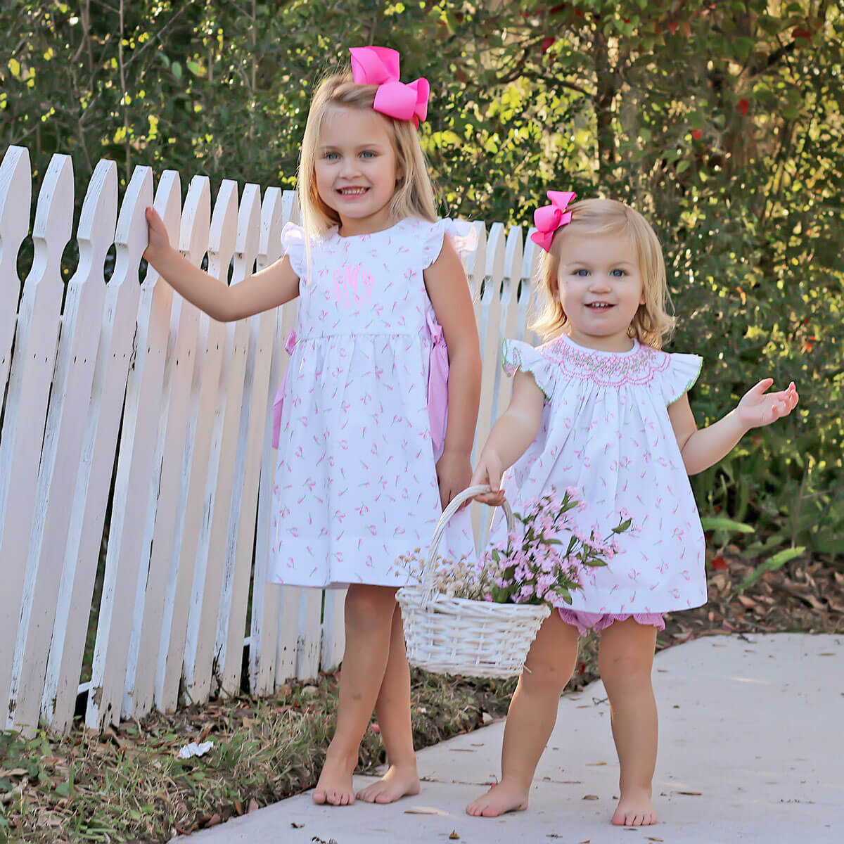 Spring Tulips Smocked Bloomer Set