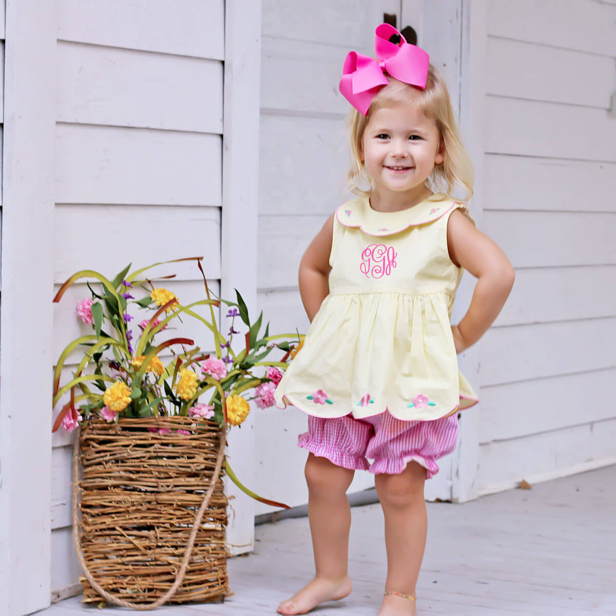 Simply Spring Flowers Yellow Lena Bloomer Set