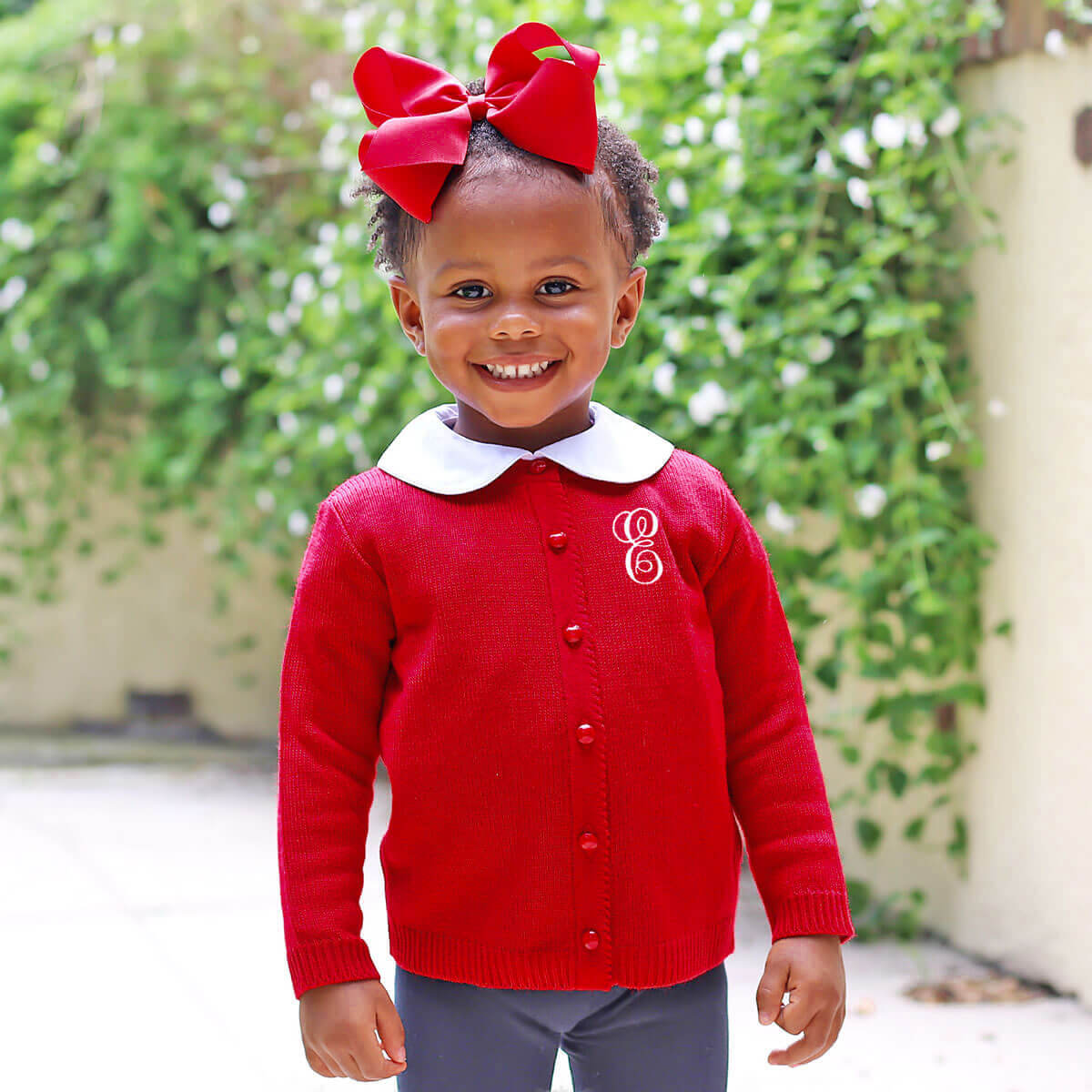 Button Up Sweater Red