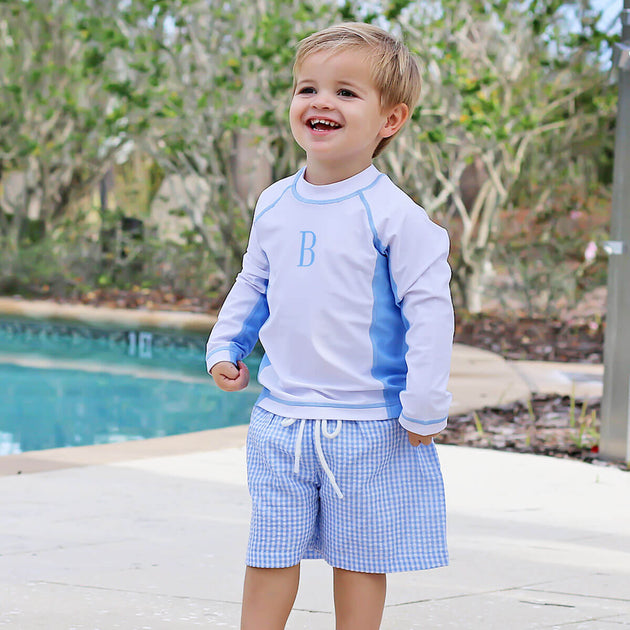 Gingham Swim Trunks Classic Whimsy
