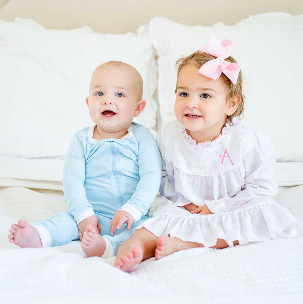 Pink Bow Long Sleeve Nightgown
